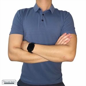 Frank and Oak Men’s Blue Button Down Polo